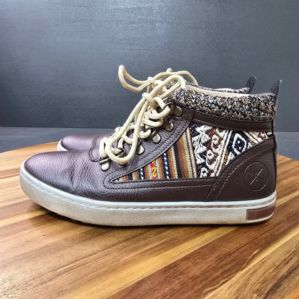 Inkkas High Top Camping Boot Sneakers Womens 7 Brown Aztec Boho Southwestern